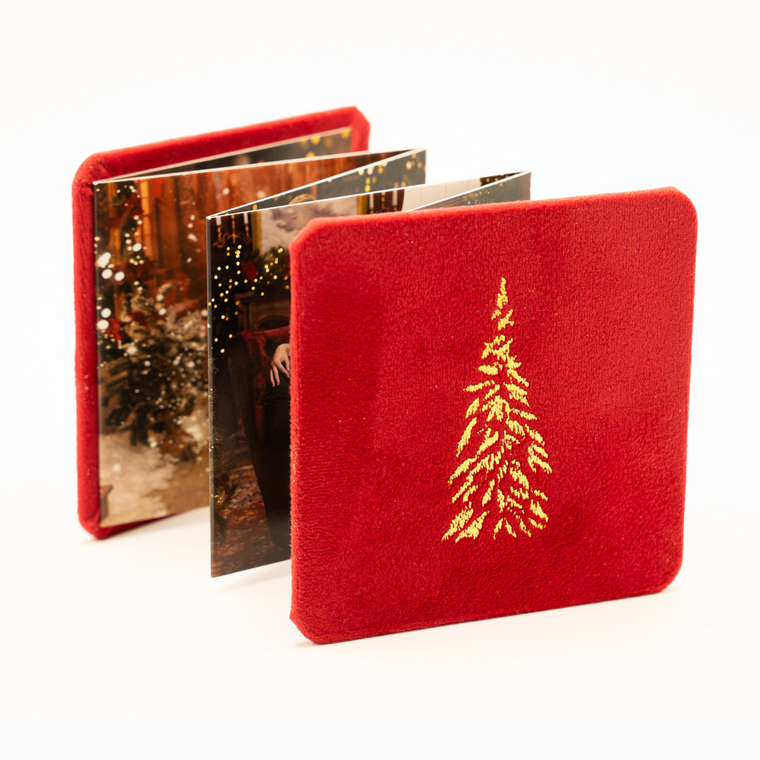 Album Acordeon pătrat cu coperta din catifea