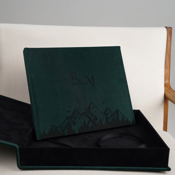 Album foto din catifea verde închis – “Forest Love”