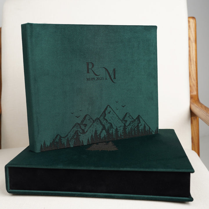 Album foto din catifea verde închis – “Forest Love”