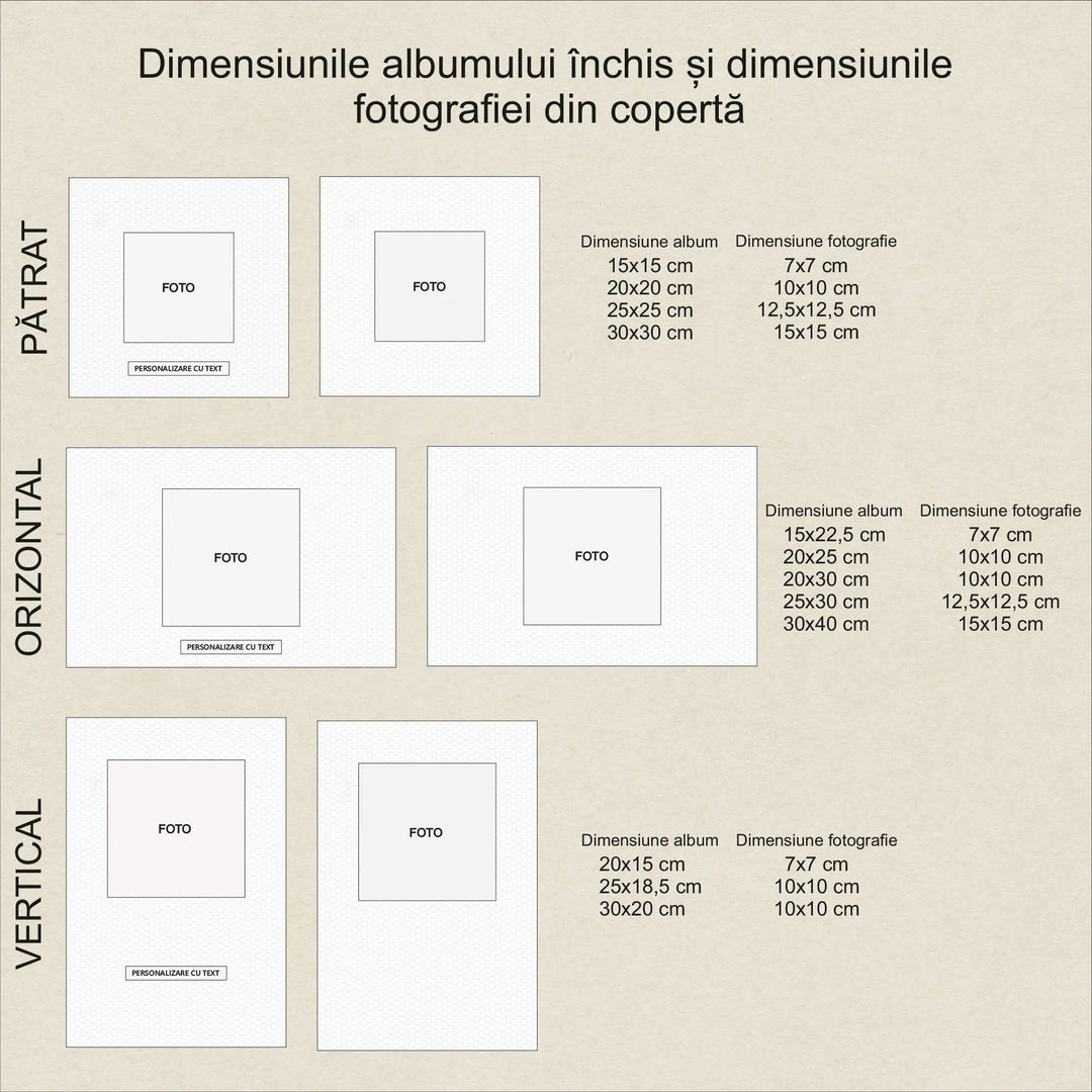 Album școlar din piele ecologică cu passpartout pătrat Oscar Albums