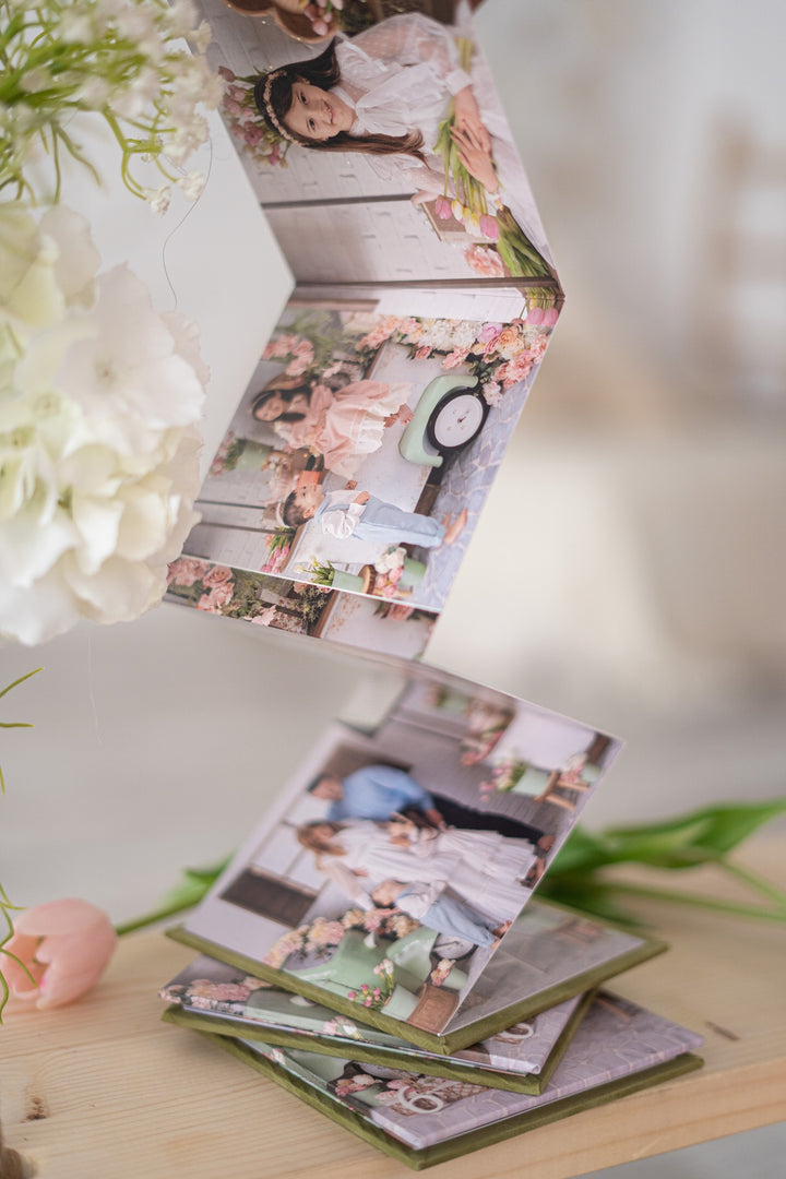 Album Acordeon pătrat cu coperta foto