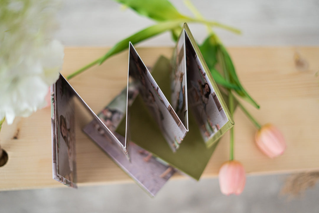 Album Acordeon pătrat cu coperta foto