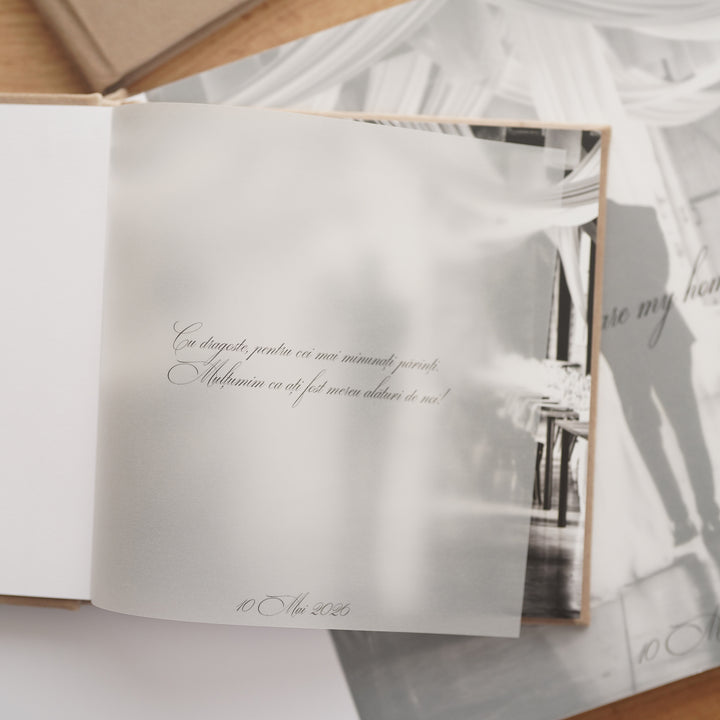 Pachet Albume Foto de Nuntă - 1buc 30x30 + 2buc 20x20 coperta cu gravura laser