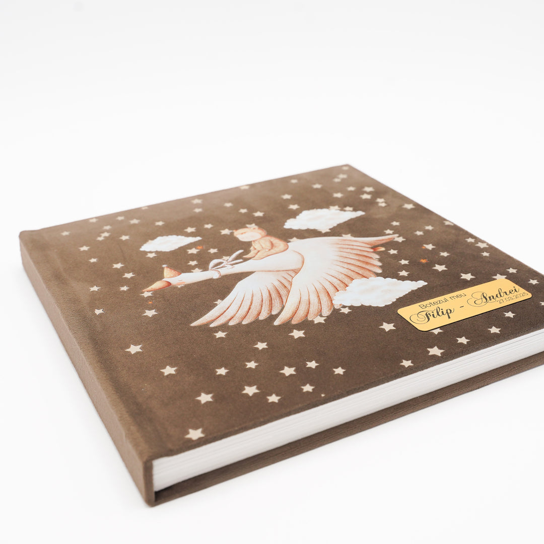 Album foto pentru botez din catifea premium