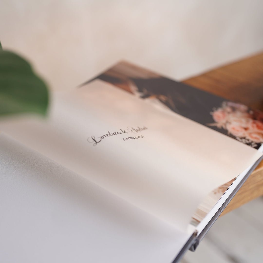 Album de Nuntă Floral – Copertă Foto Softtouch, Hardcover Premium No.03