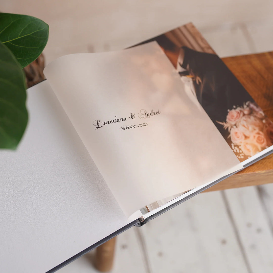 Album de Nuntă Floral – Copertă Foto Softtouch, Hardcover Premium No.03