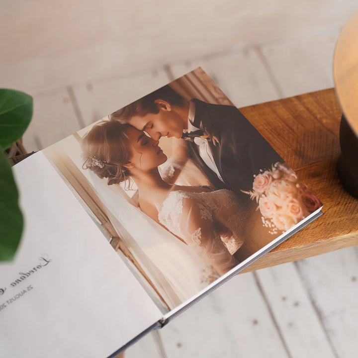 Album de Nuntă Floral – Copertă Foto Softtouch, Hardcover Premium No.03