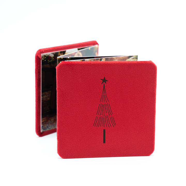 Album Acordeon pătrat cu coperta din catifea gravată